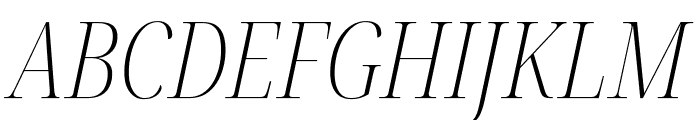 Noto Serif Display ExtraCondensed ExtraLight Italic Font UPPERCASE