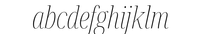 Noto Serif Display ExtraCondensed Thin Italic Font LOWERCASE