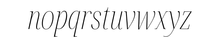 Noto Serif Display ExtraCondensed Thin Italic Font LOWERCASE