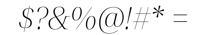 Noto Serif Display ExtraLight Italic Font OTHER CHARS
