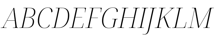 Noto Serif Display SemiCondensed ExtraLight Italic Font UPPERCASE
