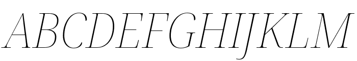 Noto Serif Display SemiCondensed Thin Italic Font UPPERCASE