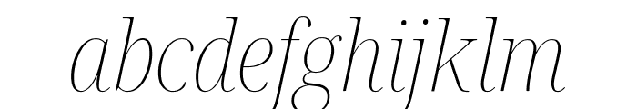 Noto Serif Display SemiCondensed Thin Italic Font LOWERCASE