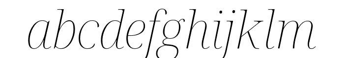 Noto Serif Display Thin Italic Font LOWERCASE