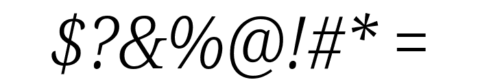 Noto Serif SemiCondensed Light Italic Font OTHER CHARS
