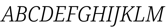 Noto Serif SemiCondensed Light Italic Font UPPERCASE