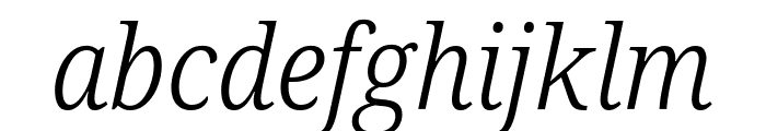 Noto Serif SemiCondensed Light Italic Font LOWERCASE