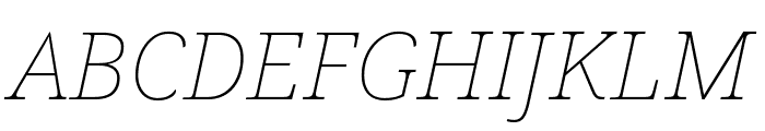 Noto Serif Thin Italic Font UPPERCASE