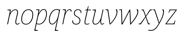 Noto Serif Thin Italic Font LOWERCASE