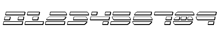 Nova Terra 3D Condensed Italic Font OTHER CHARS