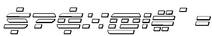 Nova Terra 3D Condensed Italic Font OTHER CHARS