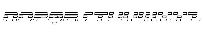 Nova Terra 3D Condensed Italic Font UPPERCASE