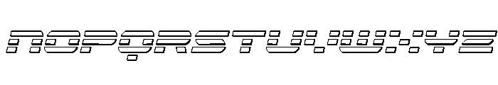Nova Terra 3D Condensed Italic Font LOWERCASE