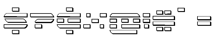 Nova Terra 3D Condensed Font OTHER CHARS