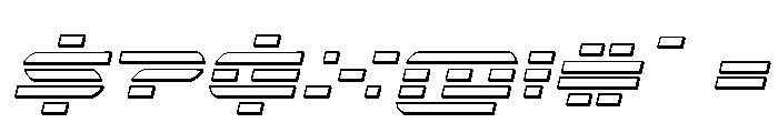 Nova Terra 3D Italic Font OTHER CHARS