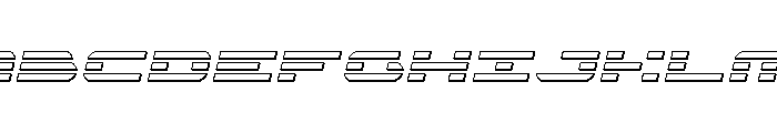 Nova Terra 3D Italic Font UPPERCASE