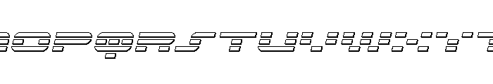 Nova Terra 3D Italic Font UPPERCASE
