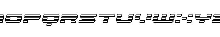 Nova Terra 3D Italic Font LOWERCASE