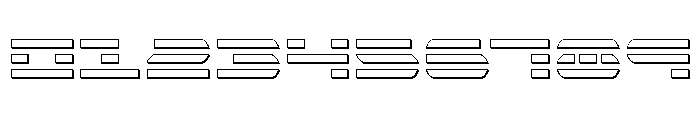 Nova Terra Outline Condensed Font OTHER CHARS