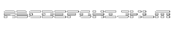 Nova Terra Outline Condensed Font UPPERCASE