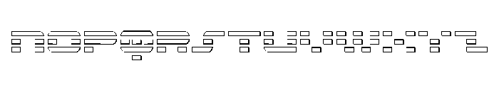 Nova Terra Outline Condensed Font UPPERCASE
