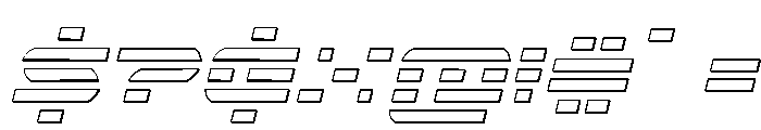 Nova Terra Outline CondensedIt Font OTHER CHARS