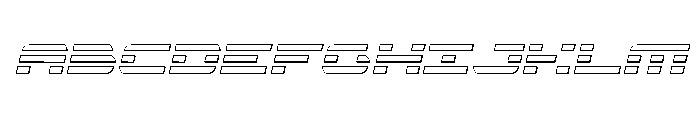 Nova Terra Outline CondensedIt Font UPPERCASE