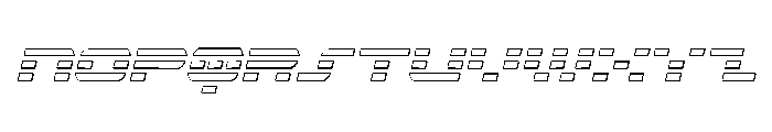 Nova Terra Outline CondensedIt Font UPPERCASE