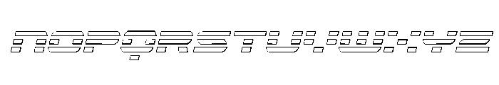 Nova Terra Outline CondensedIt Font LOWERCASE
