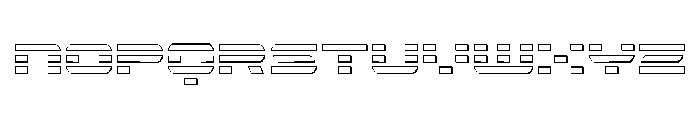 Nova Terra Outline Condensed Font LOWERCASE