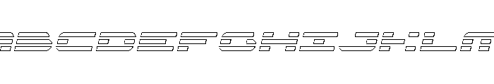 Nova Terra Outline Italic Font UPPERCASE