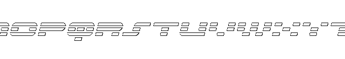 Nova Terra Outline Italic Font UPPERCASE