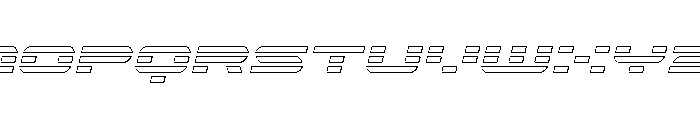 Nova Terra Outline Italic Font LOWERCASE