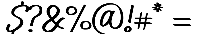 Novedosa Stick Italic Font OTHER CHARS