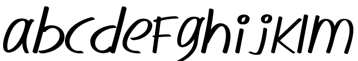 Novedosa Stick Italic Font LOWERCASE