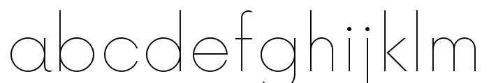 Now-Thin Font LOWERCASE