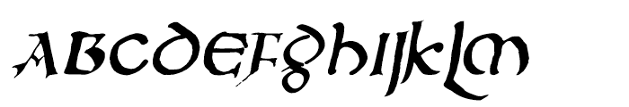 Northumbria Italic Font UPPERCASE