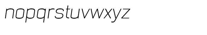 NotaBene Extra Light Oblique Font LOWERCASE