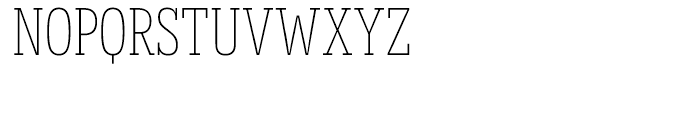 Novecento Slab Condensed UltraLight Font UPPERCASE