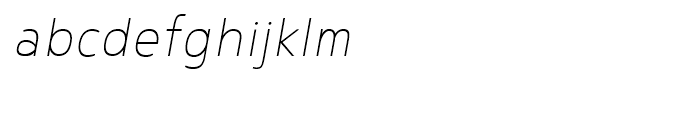 Noyh Slim ExtraLight Italic Font LOWERCASE