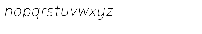 Noyh Slim R ExtraLight Italic Font LOWERCASE