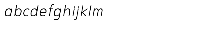 Noyh Slim R Light Italic Font LOWERCASE