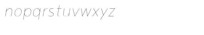Noyh Slim Thin Italic Font LOWERCASE