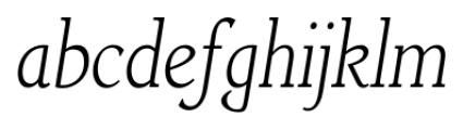 Non Solus Light Italic Font LOWERCASE