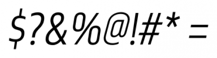 Nordikka Light Italic Font OTHER CHARS