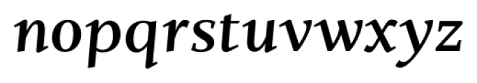 Nosta SemiBold Italic Font LOWERCASE