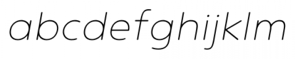 Noyh Rounded ExtraLight Italic Font LOWERCASE