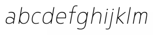 Noyh Slim ExtraLight Italic Font LOWERCASE