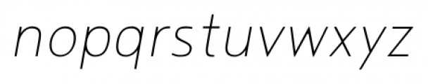 Noyh Slim ExtraLight Italic Font LOWERCASE