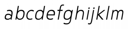Noyh Slim Light Italic Font LOWERCASE